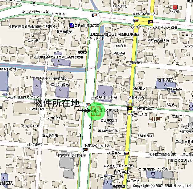 岡山県津山市田町map